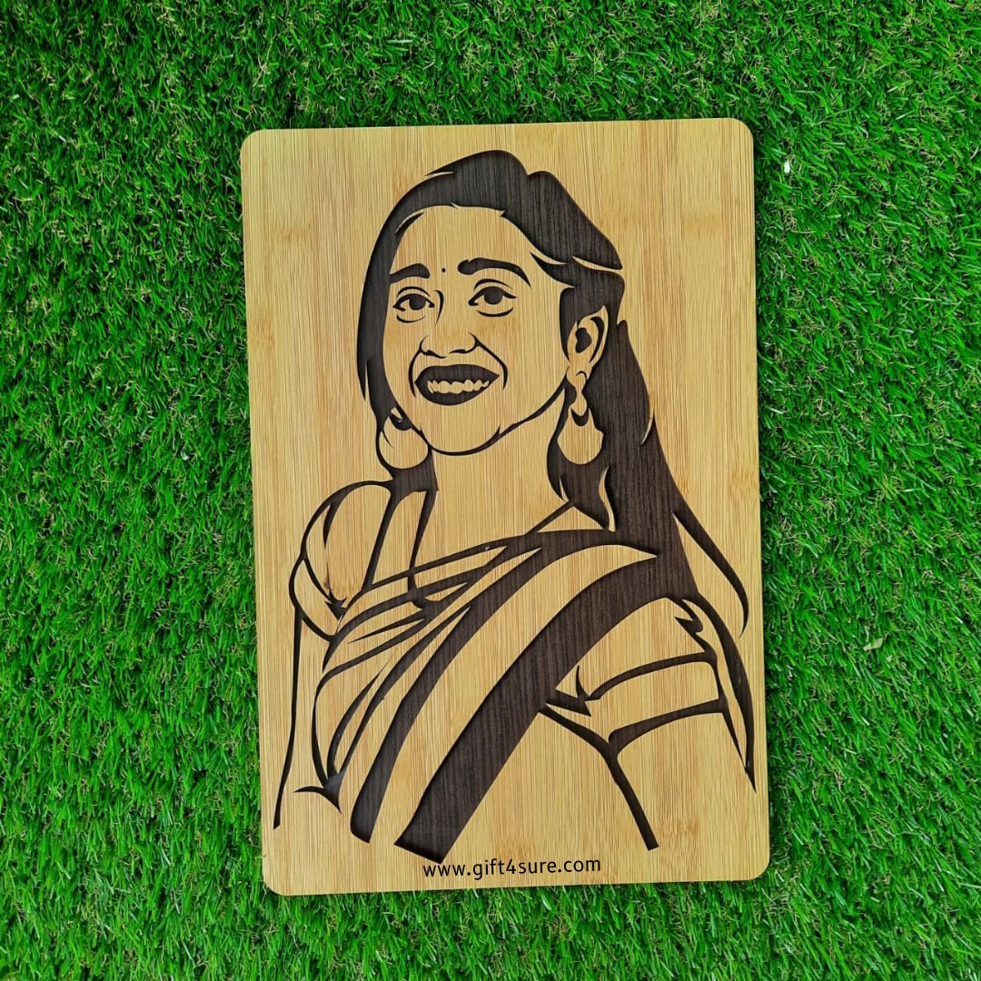 PREMIUM 3D WOODEN PORTRAIT - SINGLE PERSON