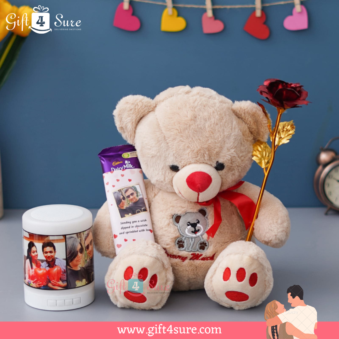CUDDLY BEAR VALENTINE'S COMBO