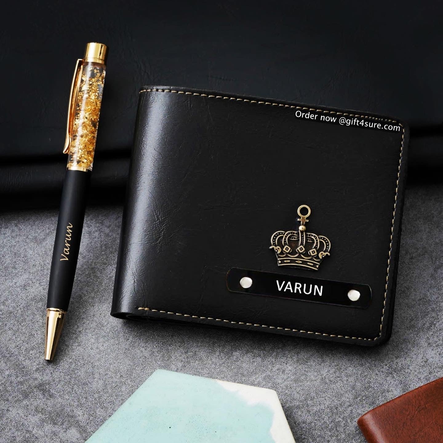 IMPORTED MEN’S WALLET & GOLDEN FLAKE PEN COMBO