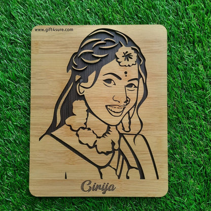 PREMIUM 3D WOODEN PORTRAIT - SINGLE PERSON