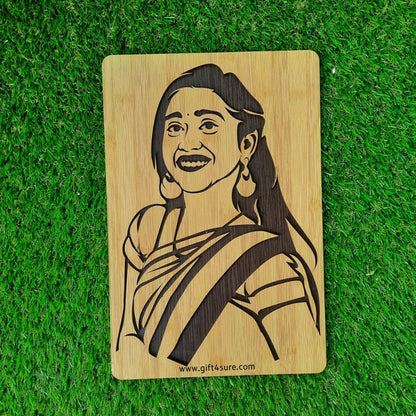 PREMIUM 3D WOODEN PORTRAIT - SINGLE PERSON