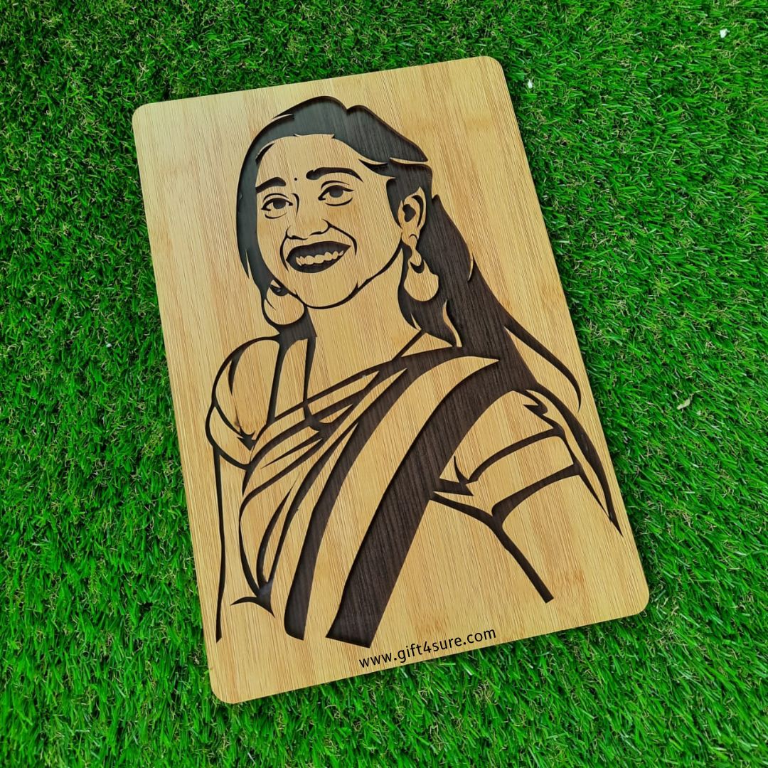 PREMIUM 3D WOODEN PORTRAIT - SINGLE PERSON