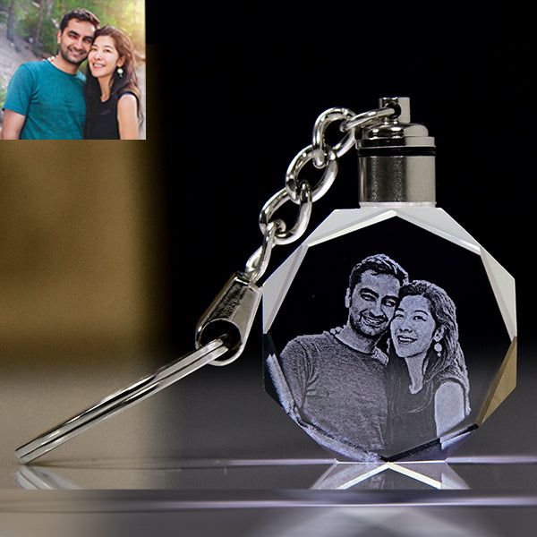 CRYSTAL LED KEYCHAIN