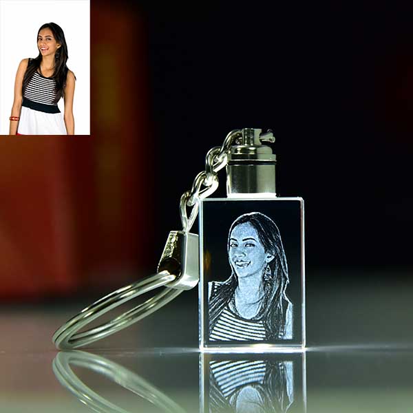 CRYSTAL LED KEYCHAIN